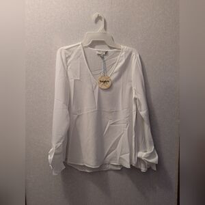 Hayden Bow Sleeve V-Neck Blouse
